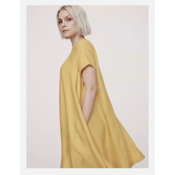 Banana Republic Aurelia Women's Blue Linen Blend Mini Dress Size Small - Picture 2 of 11